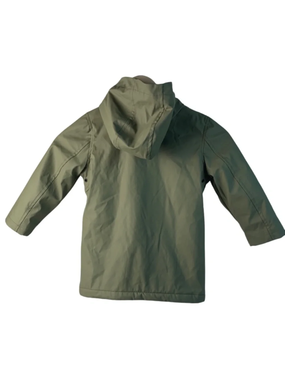 Urban Republic Olive Camo Raincoat Boy's Size 3T Faux Fur Lined Hooded Fall